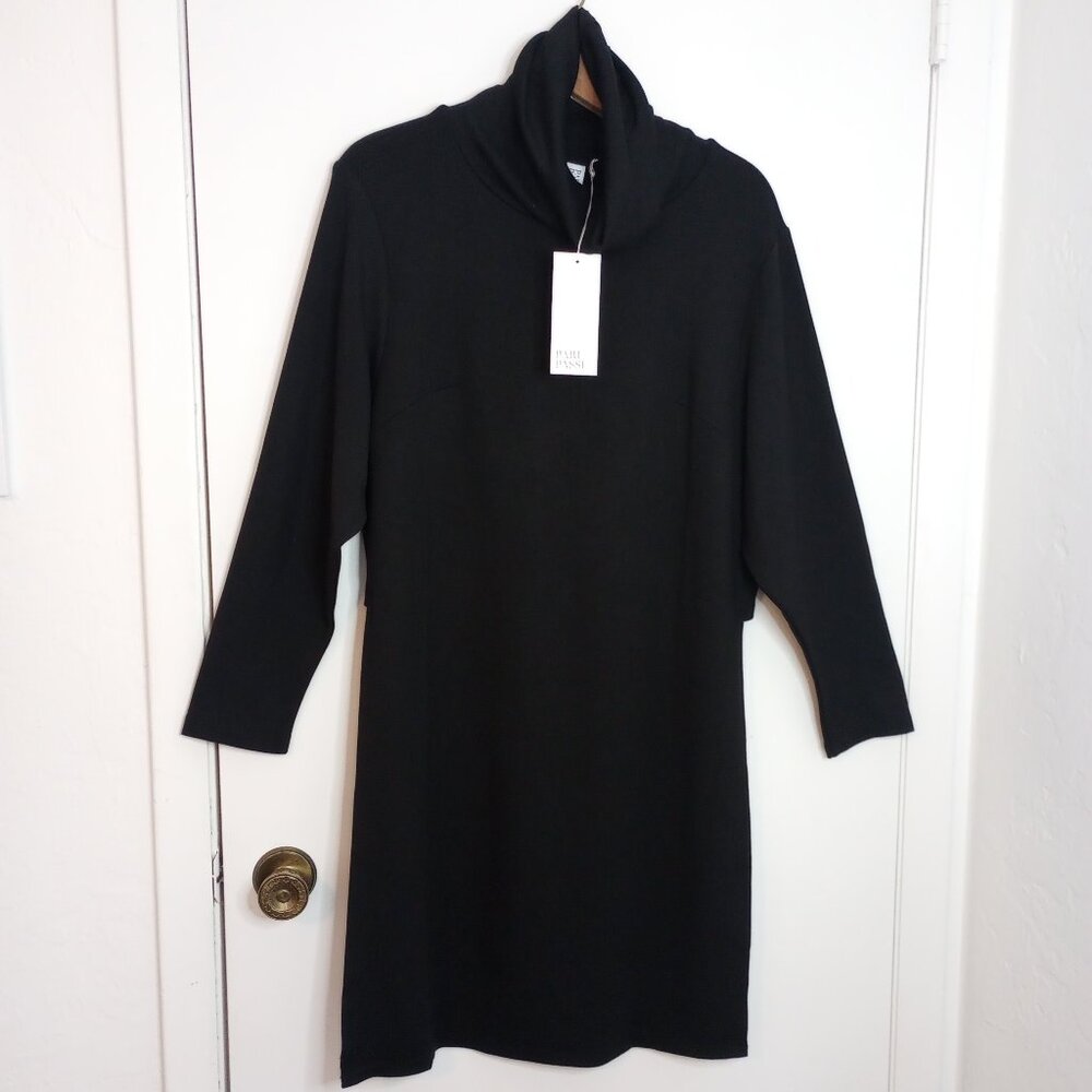 Pari Passu Black Turtleneck Open Sided Tunic Top 2D